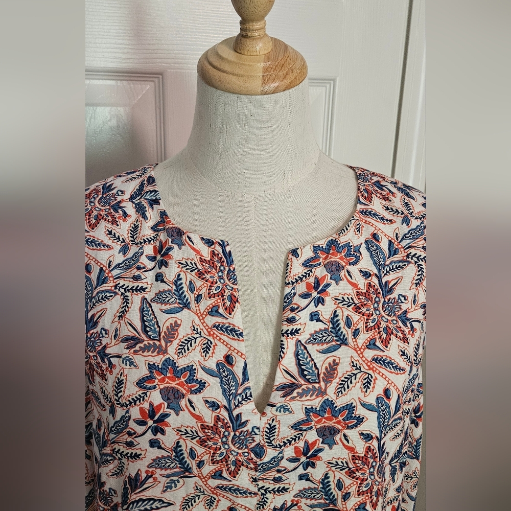 NWT J.‎ McLaughlin Rue Linen Sleeveless Shift: Color- Coral: Size- Large